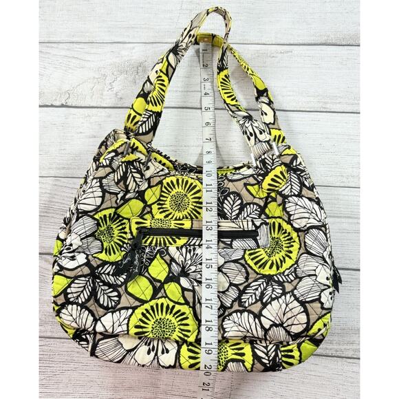 Vera Bradley Retired Citron Emily Satchel Bright Yellow Shoulder Handbag Purse - Picture 2 of 11